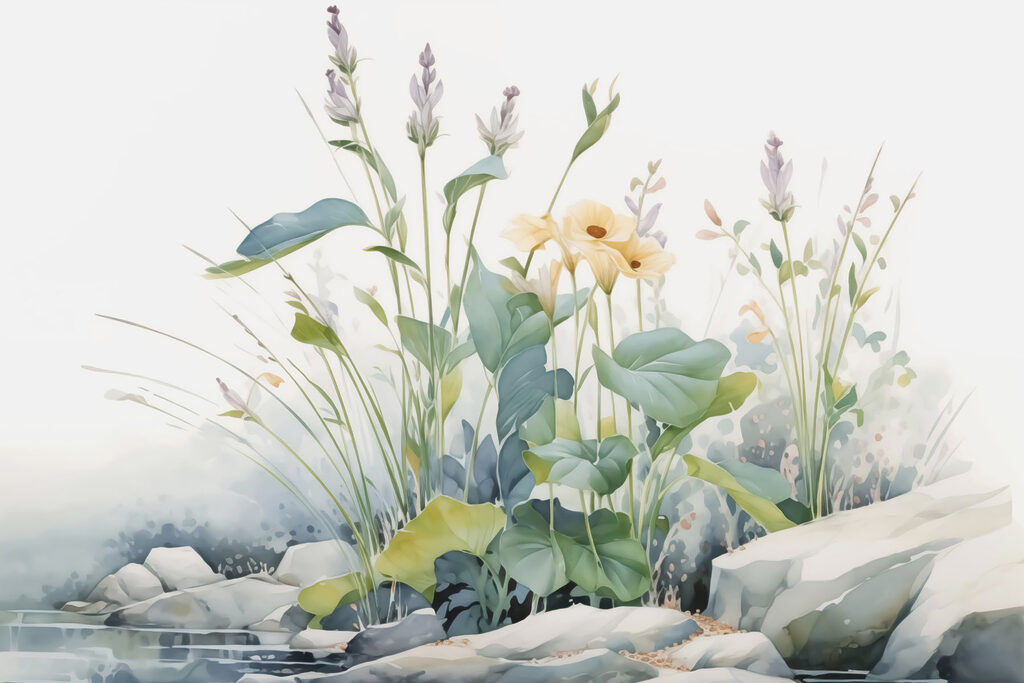 Pintura de flores e plantas Pintura de flores e plantas