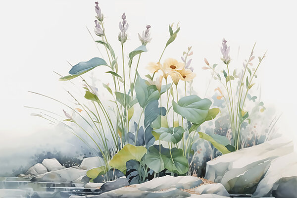 Pintura de flores e plantas Pintura de flores e plantas