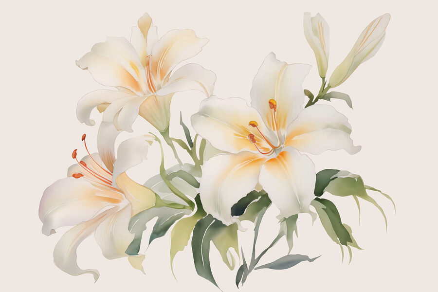Grupo de flores brancas
