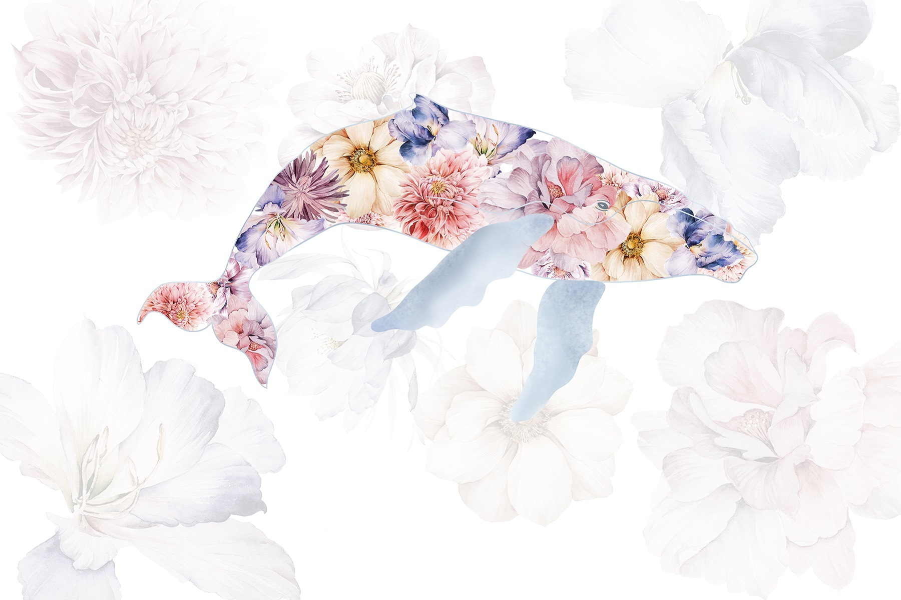 Dolphin with flowers on it Dolphin with flowers on it