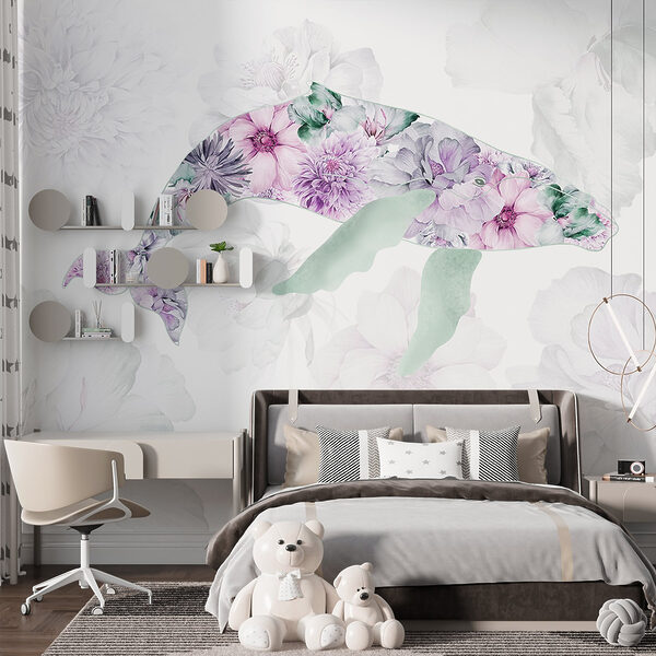 Golfinho com flores Golfinho com flores