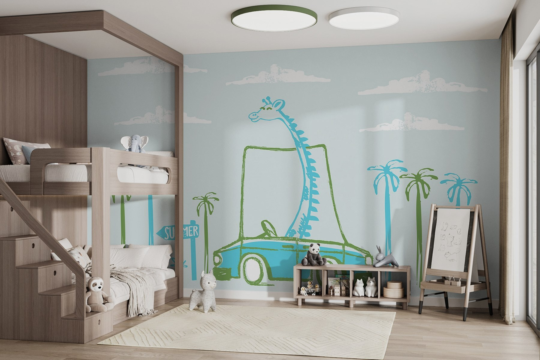 Giraffe in a car Giraffe in a car