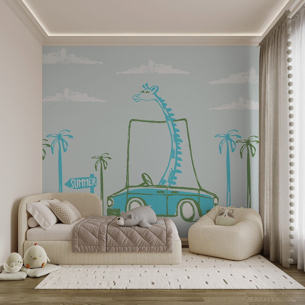 Giraffe in a car Giraffe in a car