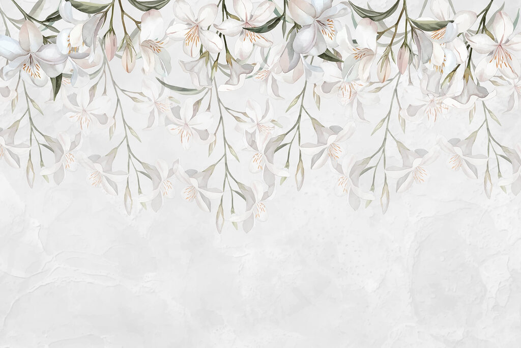 Flores brancas sobre um fundo branco Flores brancas sobre um fundo branco
