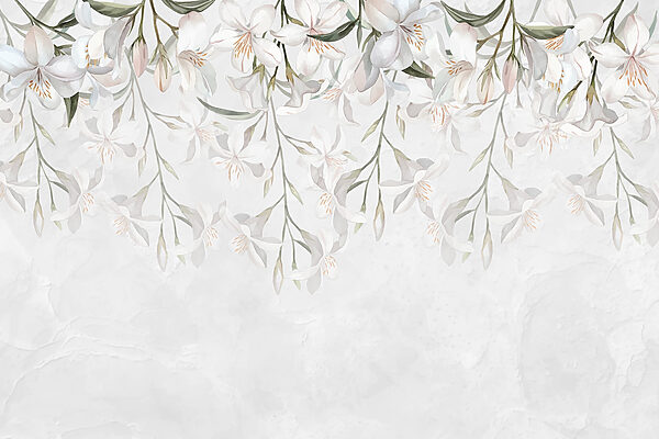Flores brancas sobre um fundo branco Flores brancas sobre um fundo branco