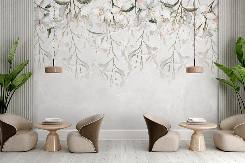 White flowers on a white background White flowers on a white background