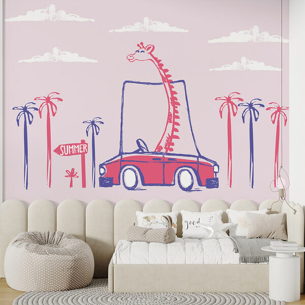 Girafa num carro Girafa num carro