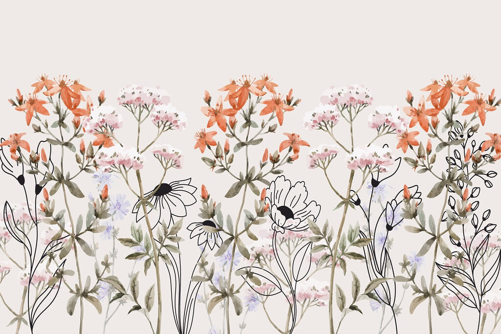 Arranjo floral caprichoso em tons suaves Arranjo floral caprichoso em tons suaves