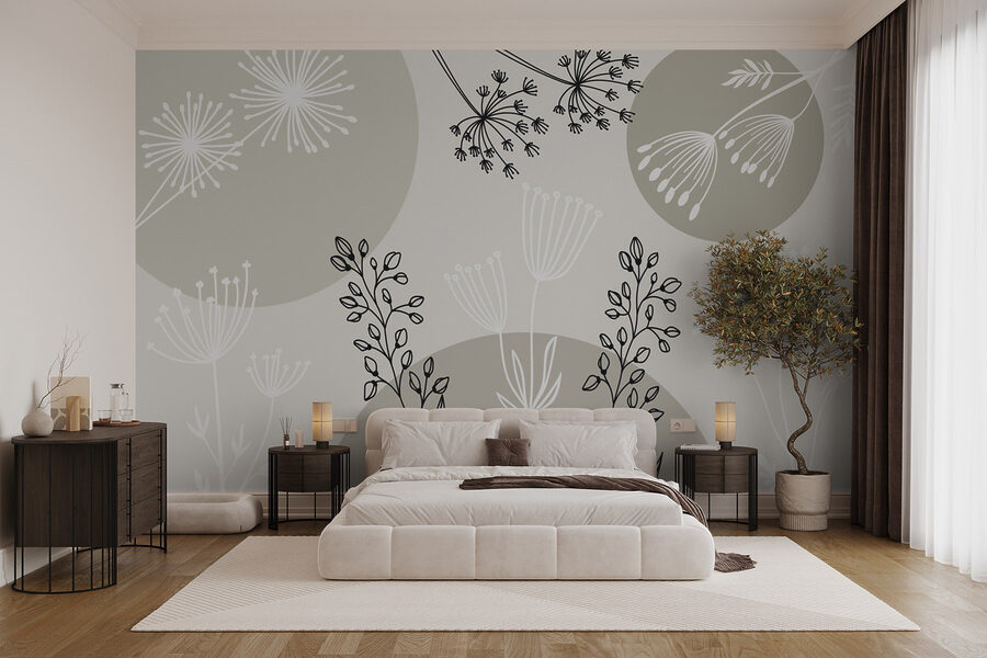 Desenho de flores e plantas