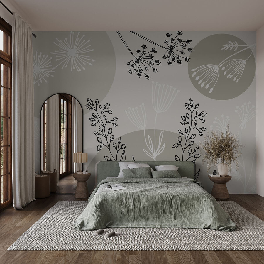 Desenho de flores e plantas
