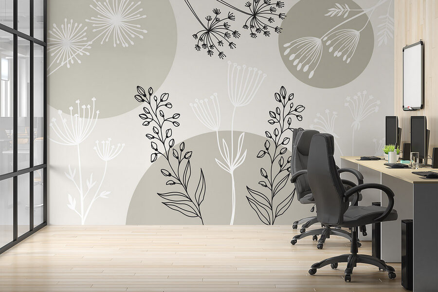 Desenho de flores e plantas