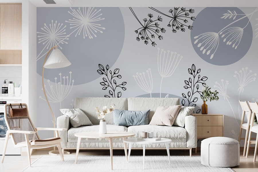 Desenho de flores e plantas