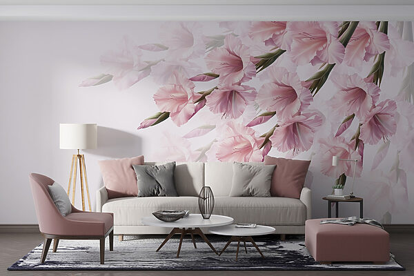 Papel de parede Grupo de flores cor-de-rosa (REF: w03546) Papel de parede Papel de parede Grupo de flores cor-de-rosa (REF: w03546)