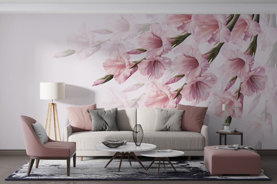 Grupo de flores cor-de-rosa