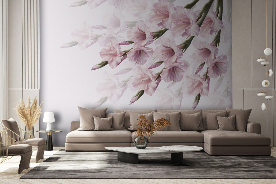 Grupo de flores cor-de-rosa
