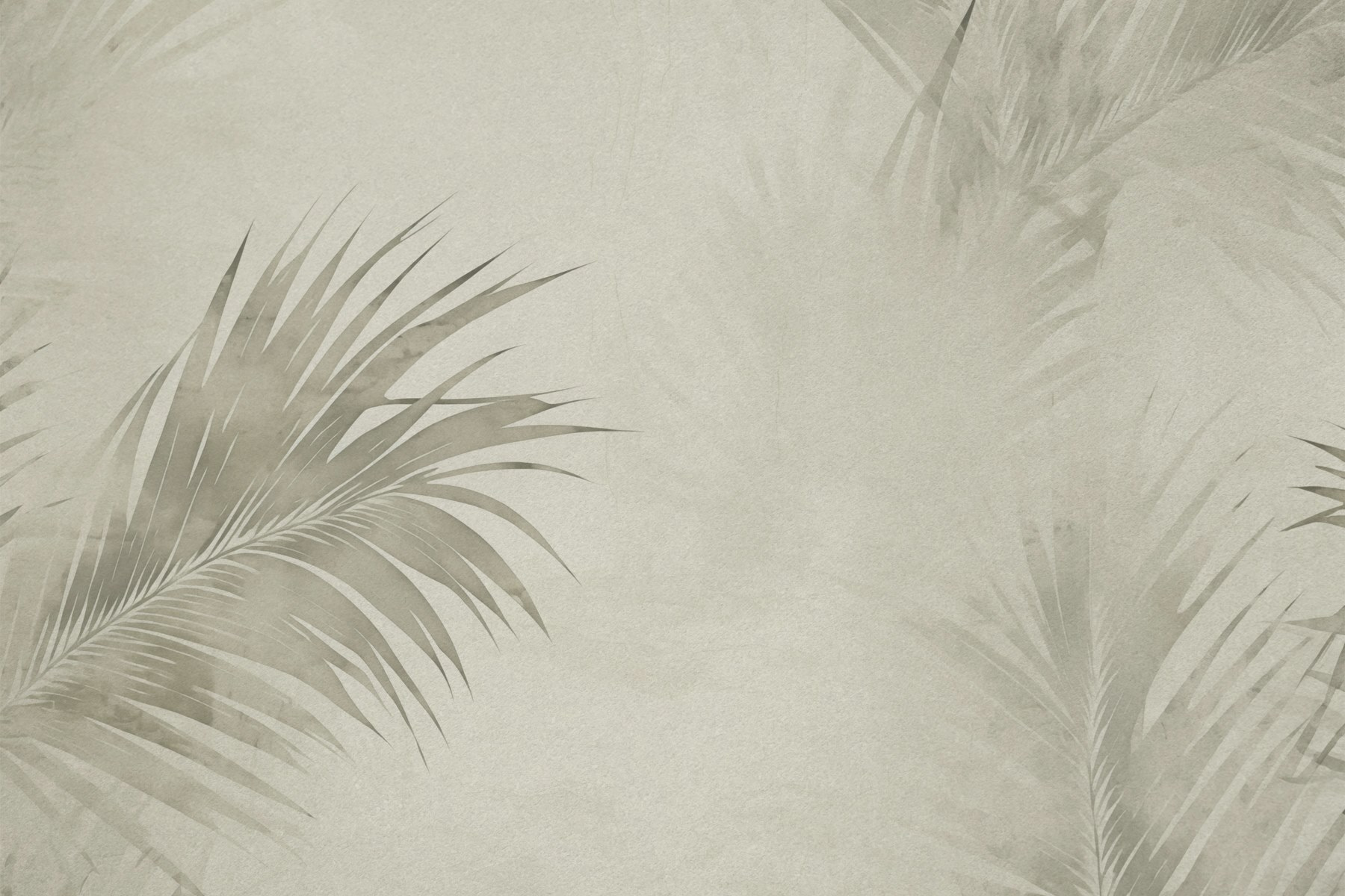 Soft palm leaves on a muted background