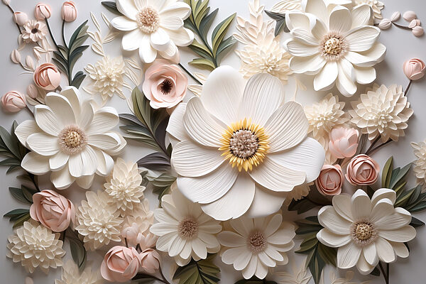 Grupo de flores de papel Grupo de flores de papel