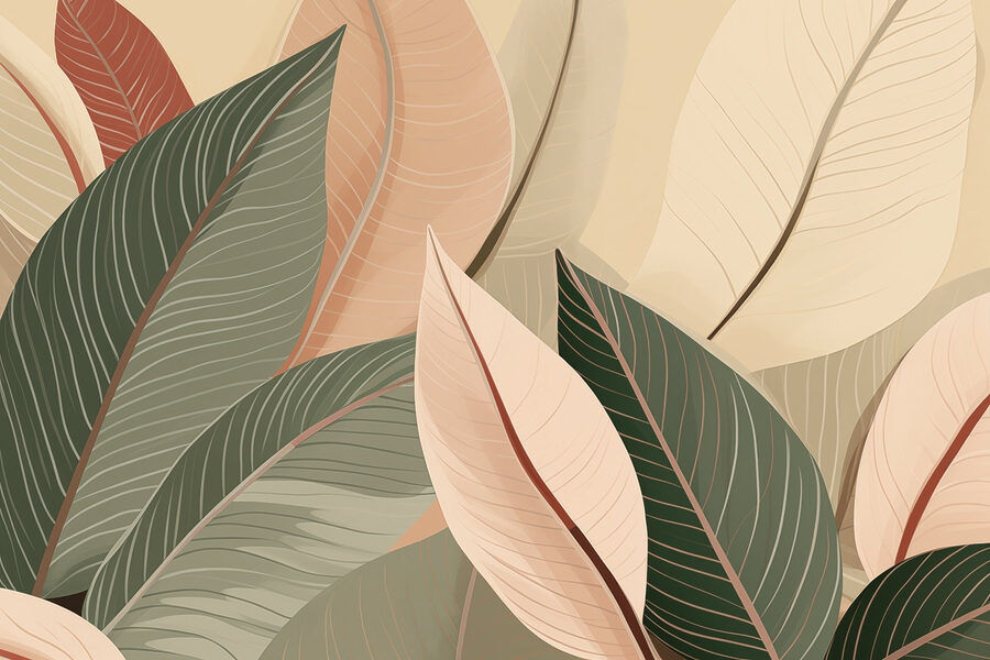 Tons naturais de folhas em camadas Tons naturais de folhas em camadas