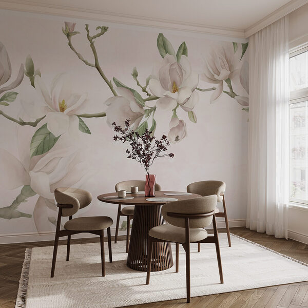 Delicate blooms on soft background