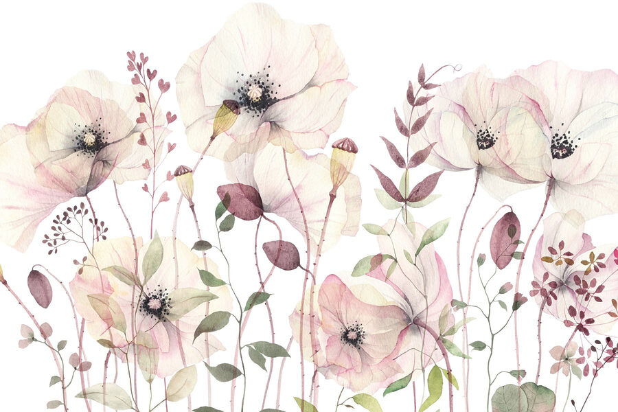 Flores delicadas em tons pastel suaves Flores delicadas em tons pastel suaves