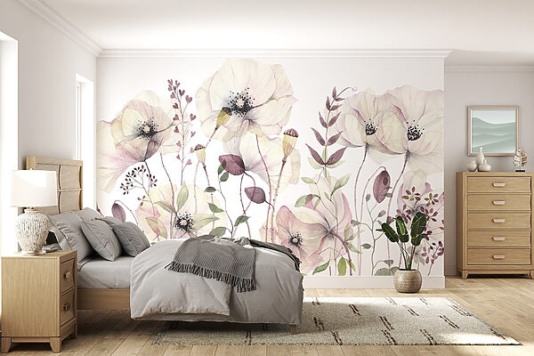 Flores delicadas em tons pastel suaves Flores delicadas em tons pastel suaves