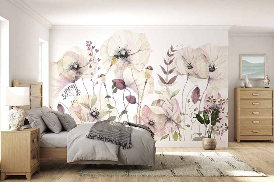 Flores delicadas em tons pastel suaves Flores delicadas em tons pastel suaves