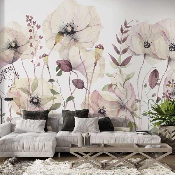 Flores delicadas em tons pastel suaves Flores delicadas em tons pastel suaves