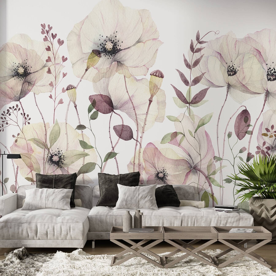 Flores delicadas em tons pastel suaves Flores delicadas em tons pastel suaves