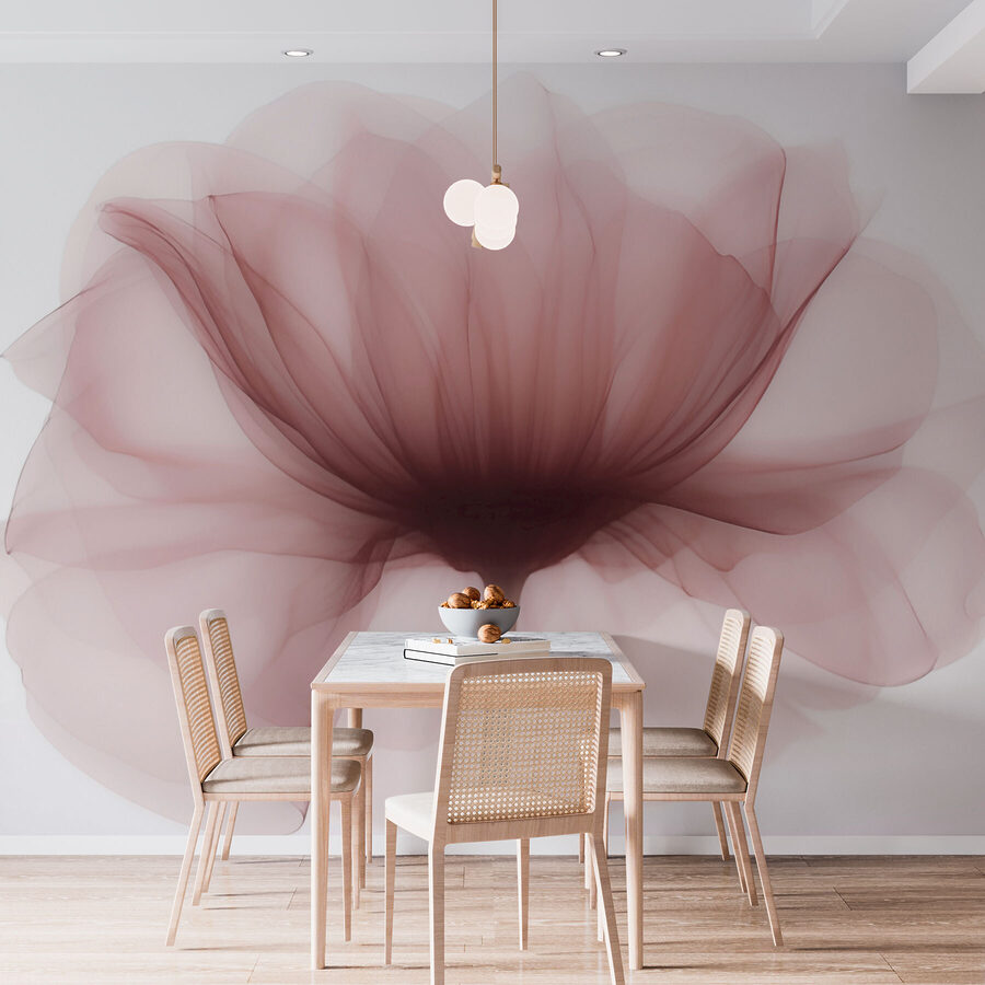 Flor com uma flor transparente