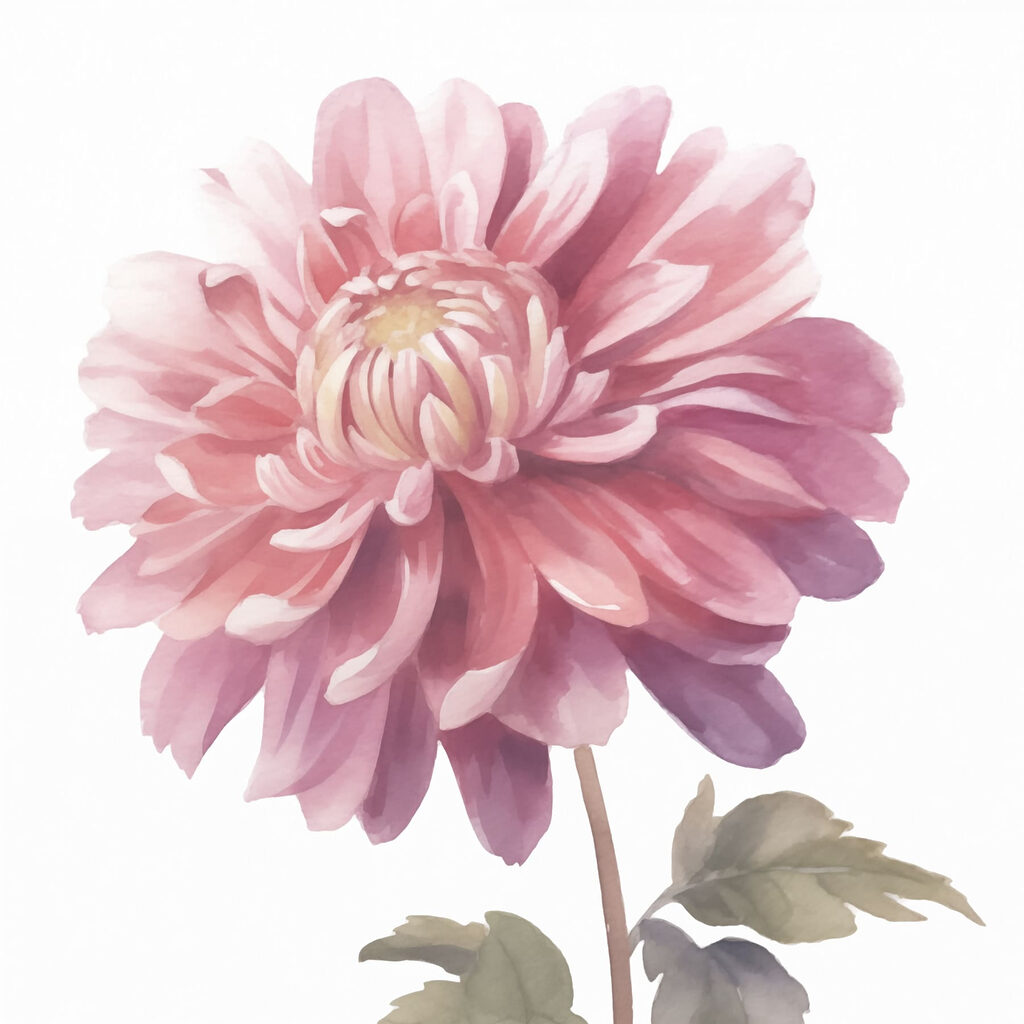 Flor cor-de-rosa com folhas verdes Flor cor-de-rosa com folhas verdes
