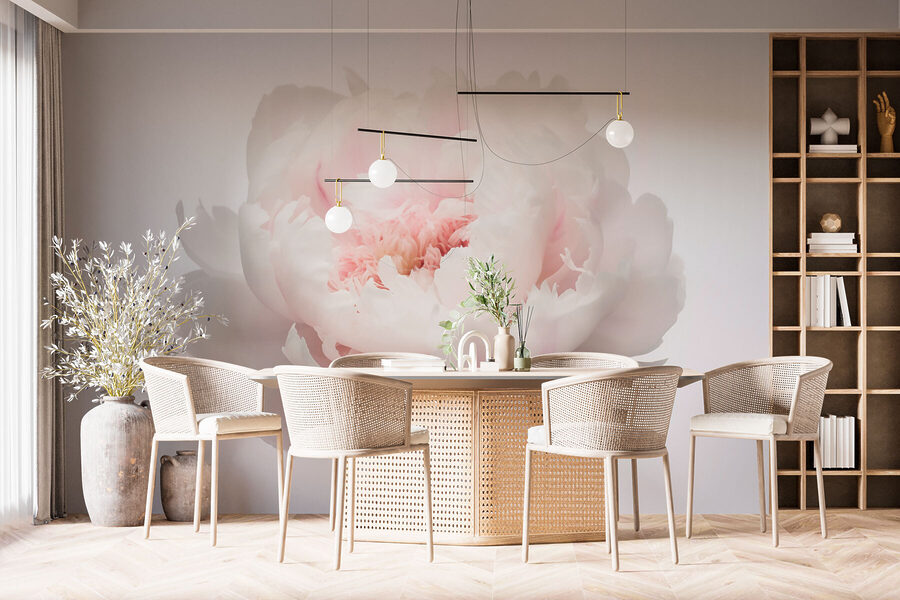 Pétalas delicadas em suave floração