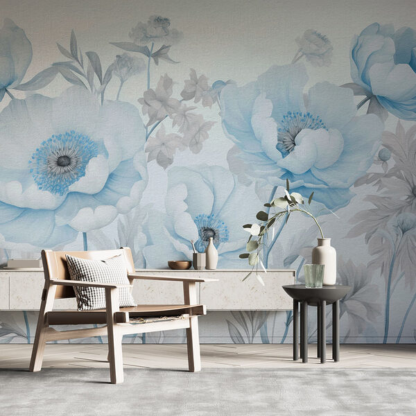 Pintura de flores sobre um fundo branco Pintura de flores sobre um fundo branco