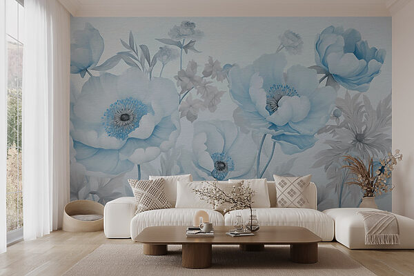 Pintura de flores sobre um fundo branco Pintura de flores sobre um fundo branco