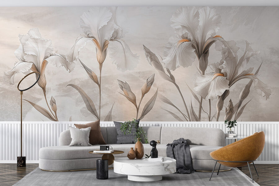 Composição floral elegante em tons suaves Composição floral elegante em tons suaves