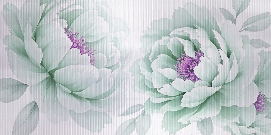Flores delicadas em cores suaves