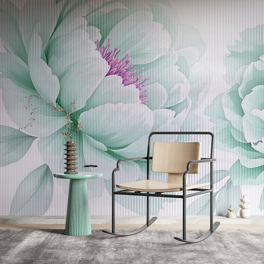 Flores delicadas em cores suaves