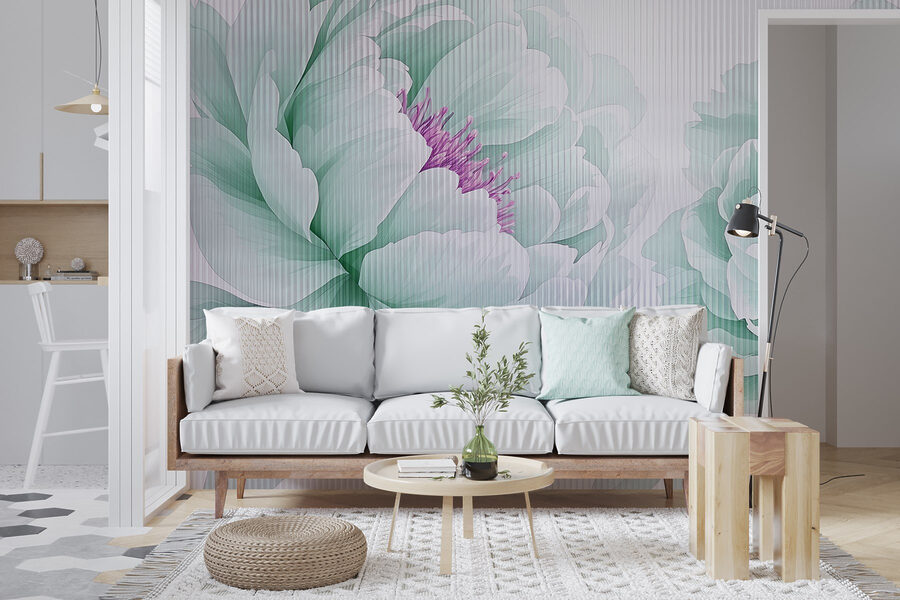 Flores delicadas em cores suaves