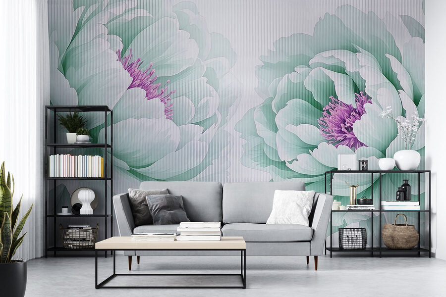 Flores delicadas em cores suaves