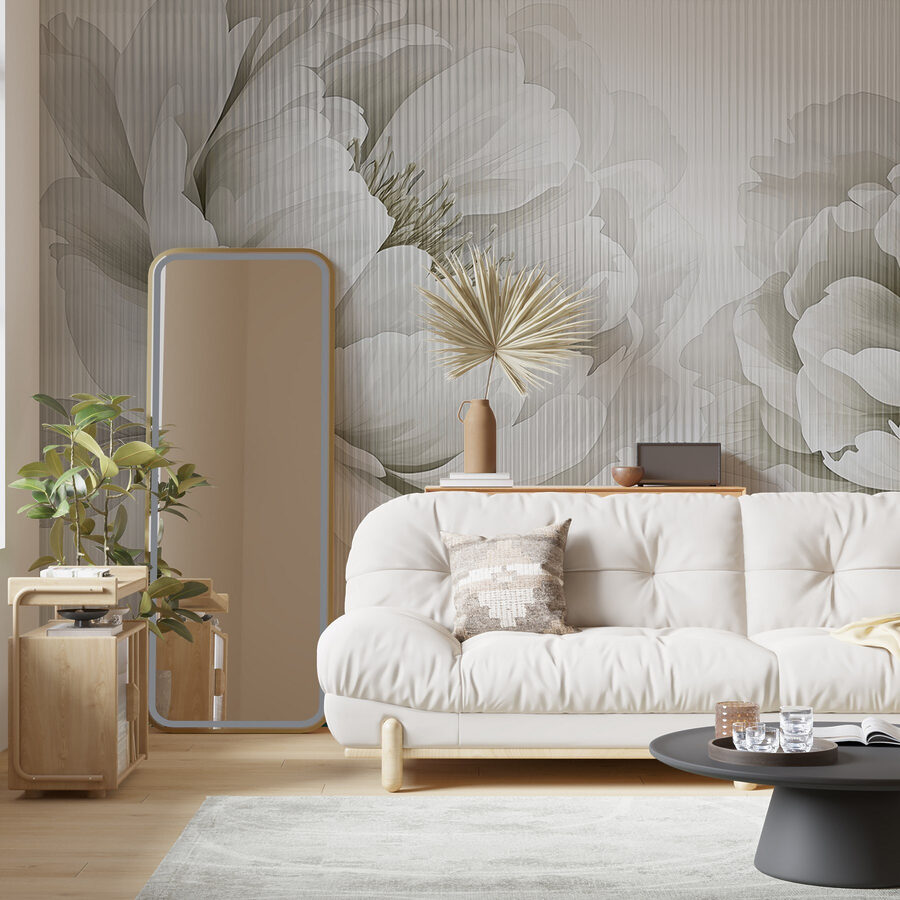 Desenho floral sereno para elegância