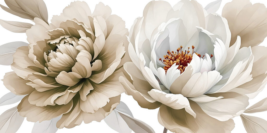 Flores delicadas em tons suaves Flores delicadas em tons suaves