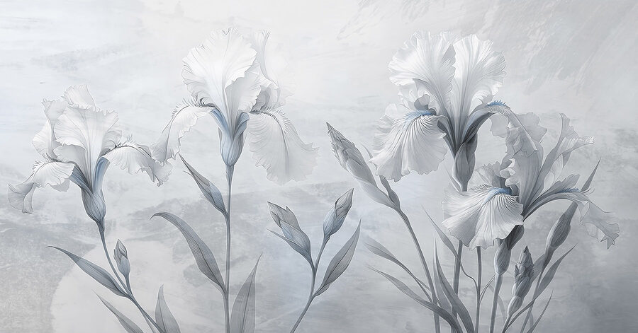 Flores delicadas em tons suaves.