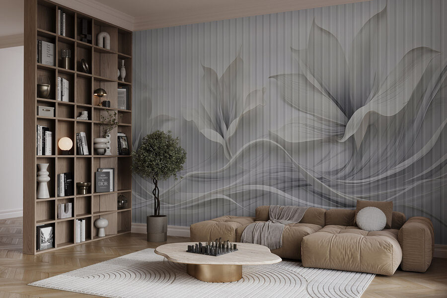 Design floral elegante com padrões fluidos.