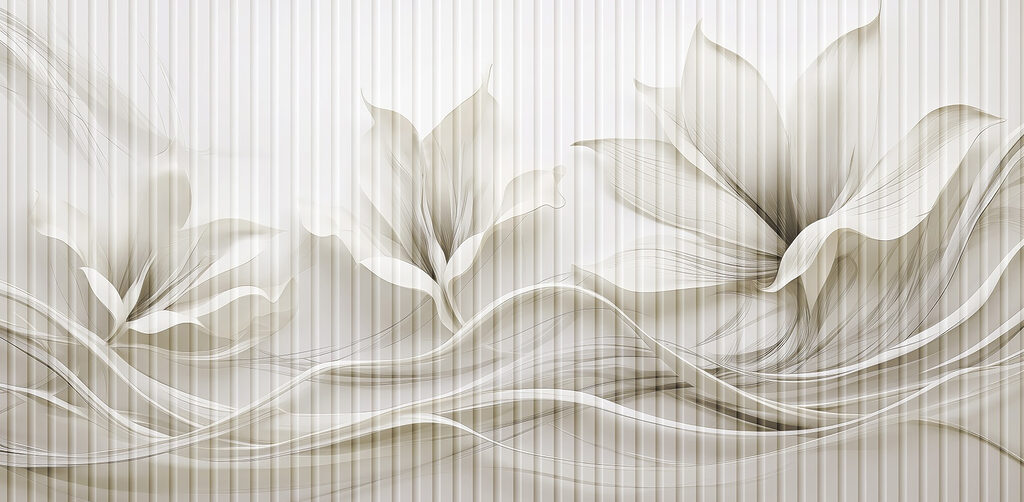 Delicado desenho de ondas florais Delicado desenho de ondas florais
