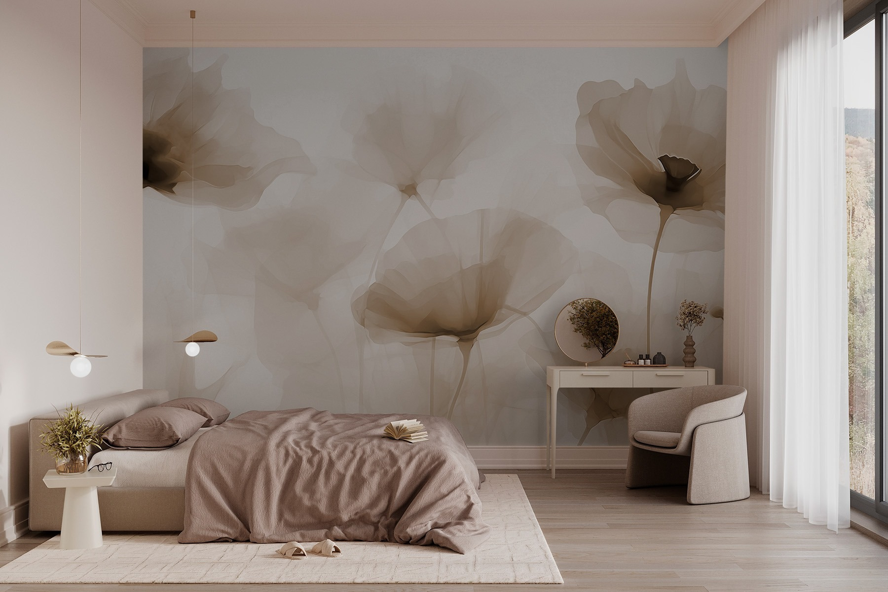 Group of flowers on a white background