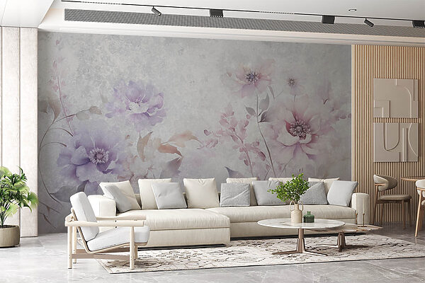 Pintura de flores sobre um fundo branco Pintura de flores sobre um fundo branco