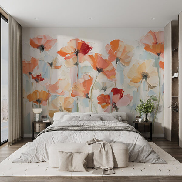 Pintura de flores sobre um fundo branco Pintura de flores sobre um fundo branco