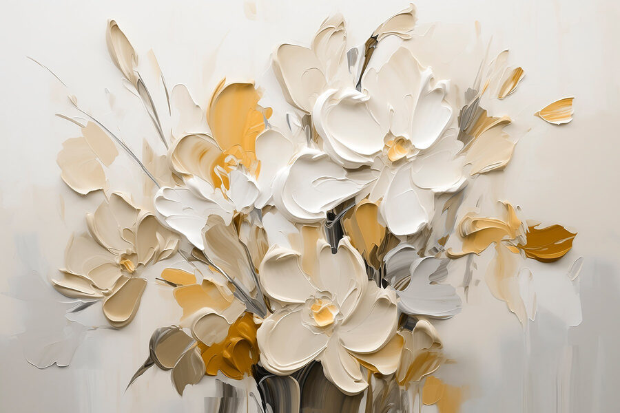 Papel de parede Pintura de flores num vaso - Image 5
