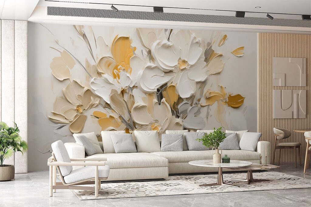 Painting of flowers in a vase