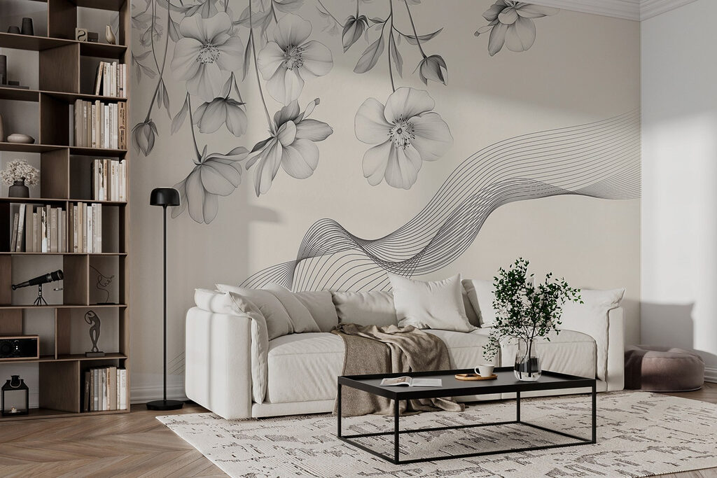 Delicate blooms with flowing lines Delicate blooms with flowing lines