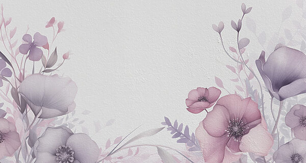 Pintura de flores sobre uma superfície branca Pintura de flores sobre uma superfície branca
